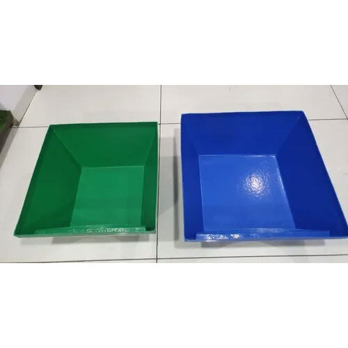 Square Planter Tray - Color: Blue & Green