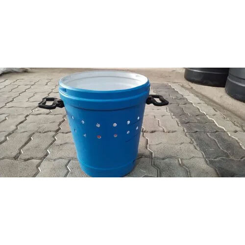 Plastic Composite Dustbin - PVC, 20 Litre Size, Blue Color | Polished Surface, 1 Year Warranty, Durable Plastic Material
