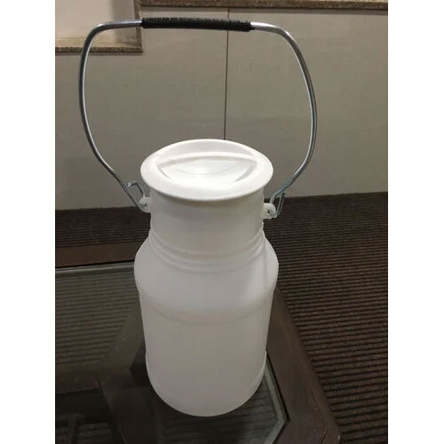 5 Ltr Plastic Milk Can - Color: White