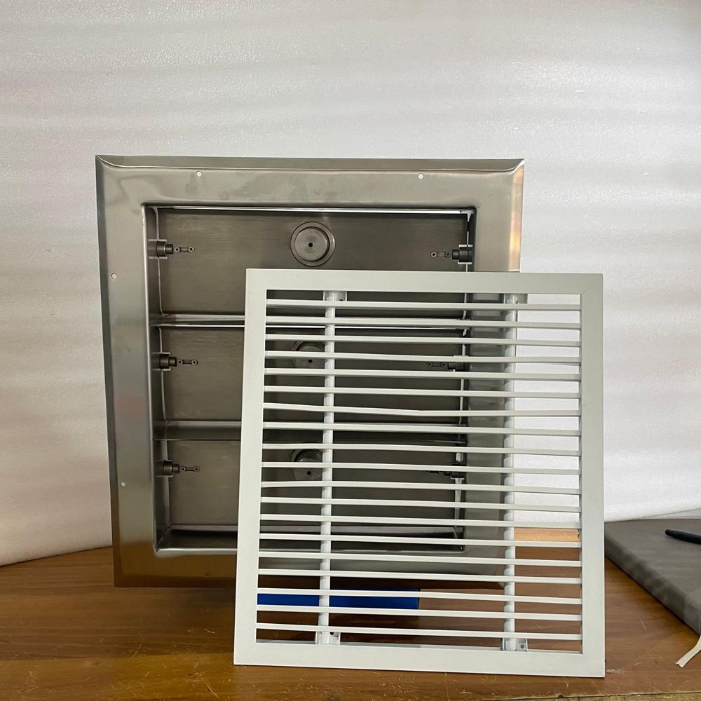 SS Pressure Relief Damper With Sleeve And Grill