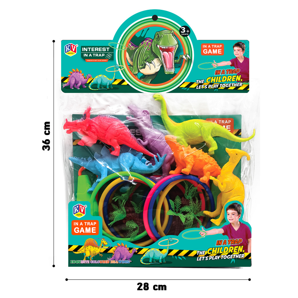 6 Pc Dinosaurs With Ring (356)