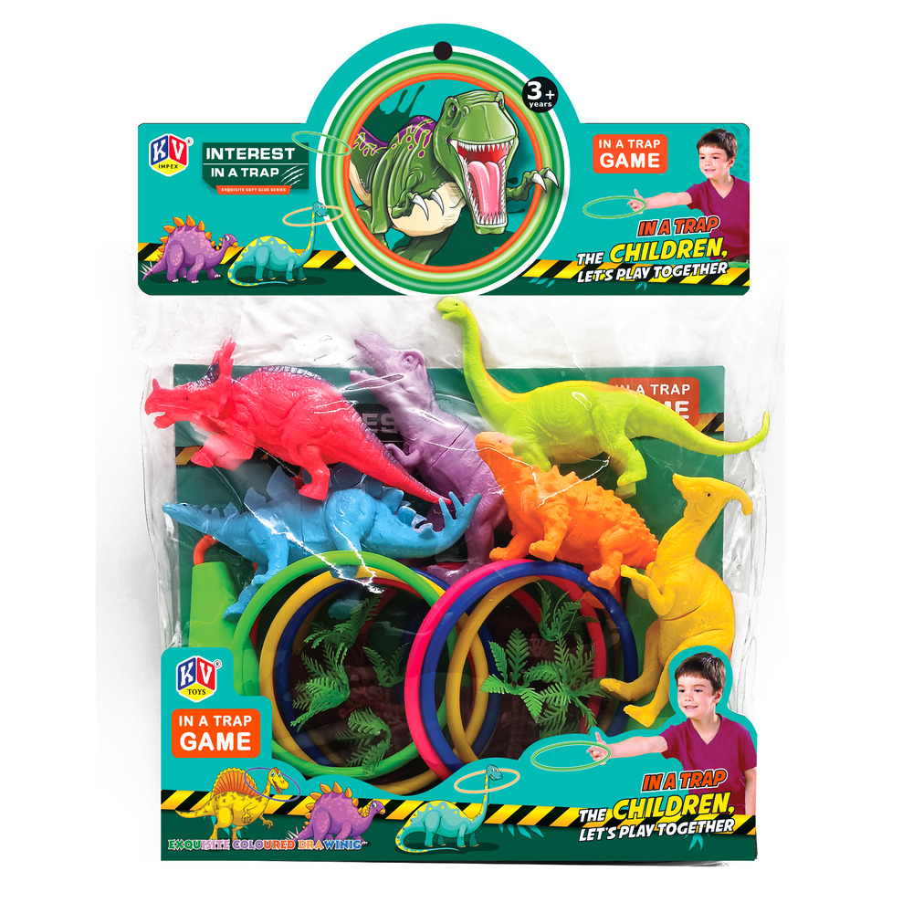 6 Pc Dinosaurs With Ring (356)