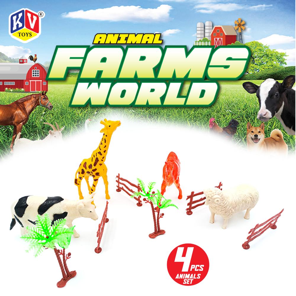 4 Pc Farm Animal  (314)
