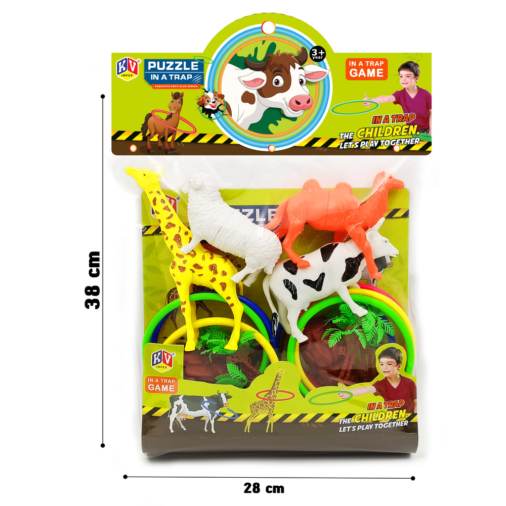 4 Pc Farm Animal With Rings (307)
