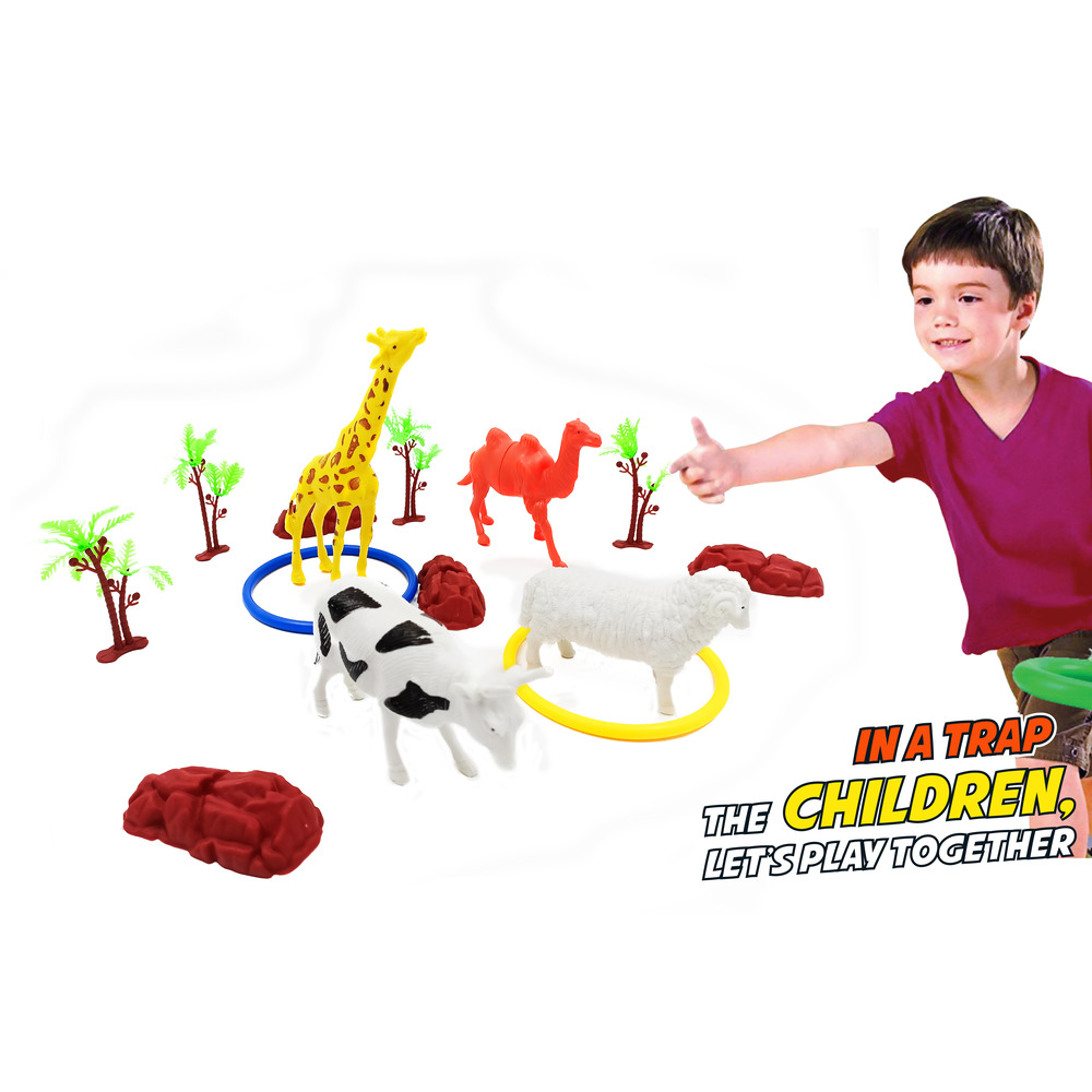 4 Pc Farm Animal With Rings (307)