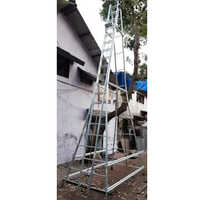 Small Wheel Aluminium Telescopic Tower Ladder - Feature: Folding