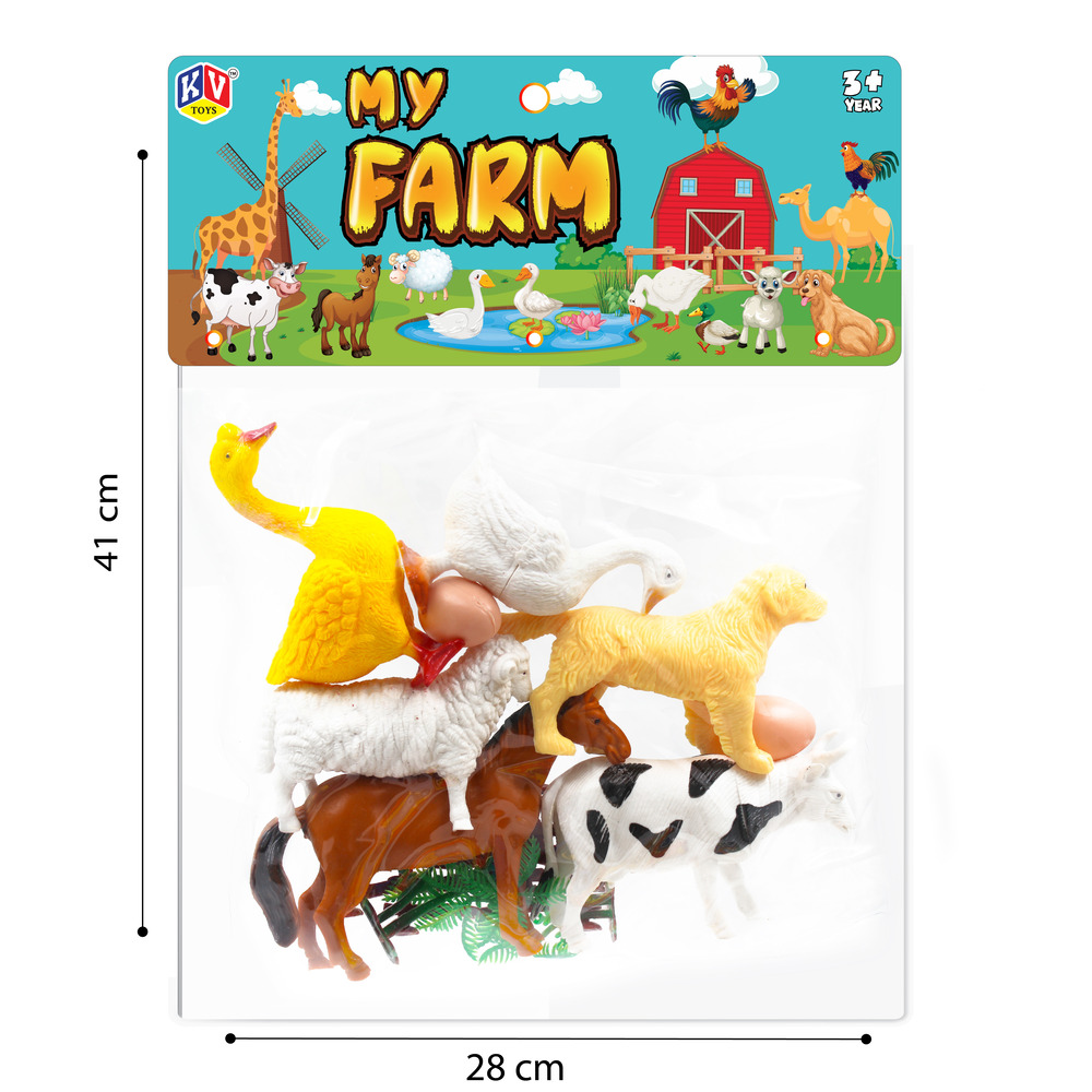 6 Pc Farm Animal (350)
