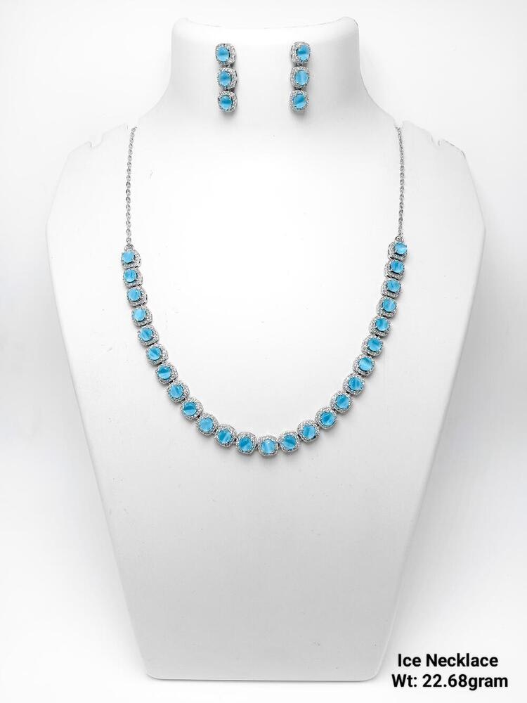 Silver 92.5 Ice Necklace