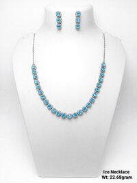 Silver 92.5 Ice Necklace