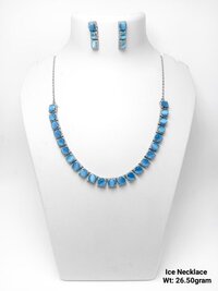 Silver 92.5 Ice Necklace