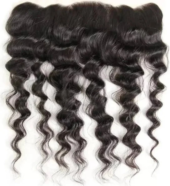 Curly Swiss Lace Frontal 13x6 Sew In Weave Front Human Hair Extensions Indian Vendor