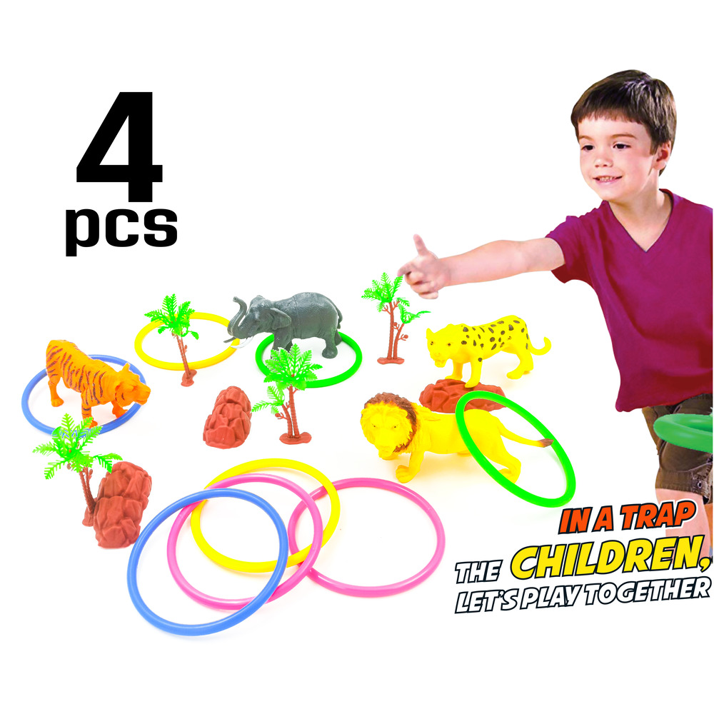 4 Pc Wild Animal With Ring (355)