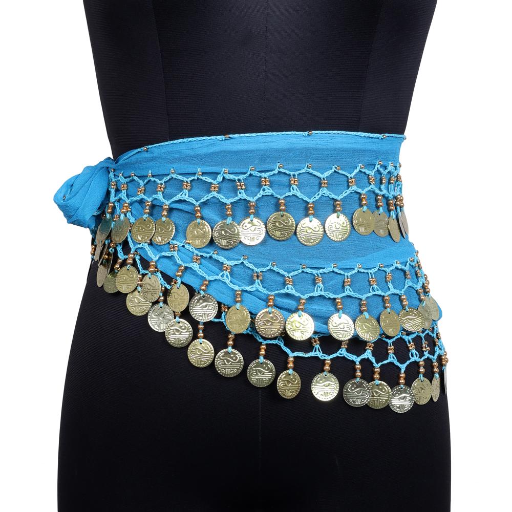 Sky Blue Belly Dancing Belts - Design: Standard