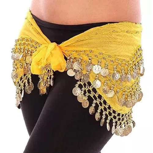 Yellow Belly Dance Costume - Color: Multi