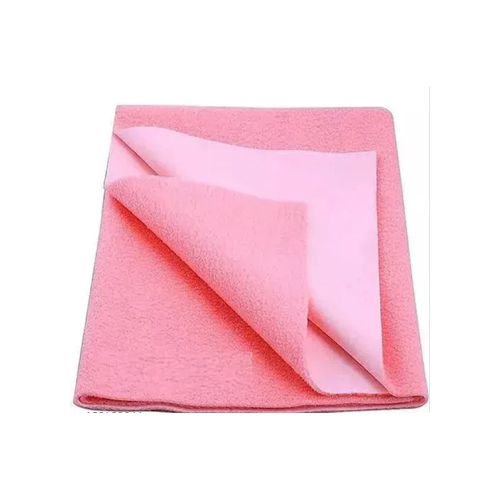 Pink Newly Born Baby Dry Sheet - Material: Polar Fleece Fabric