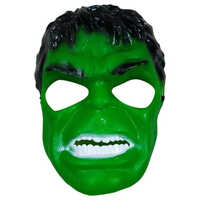 Kids Hulk Plastic Mask - Plastic Material, 5x2x7 Inches, Vibrant Green Color | Standard Gender-neutral Design For Playtime And Costumes