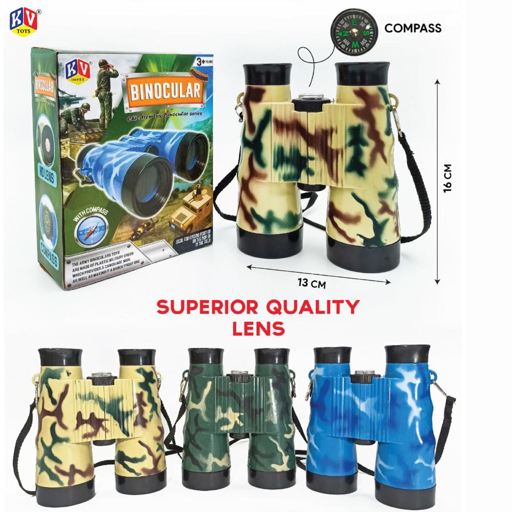 Binocular Toy Camouflage Print With Compass - Available in 3 Colors (516)