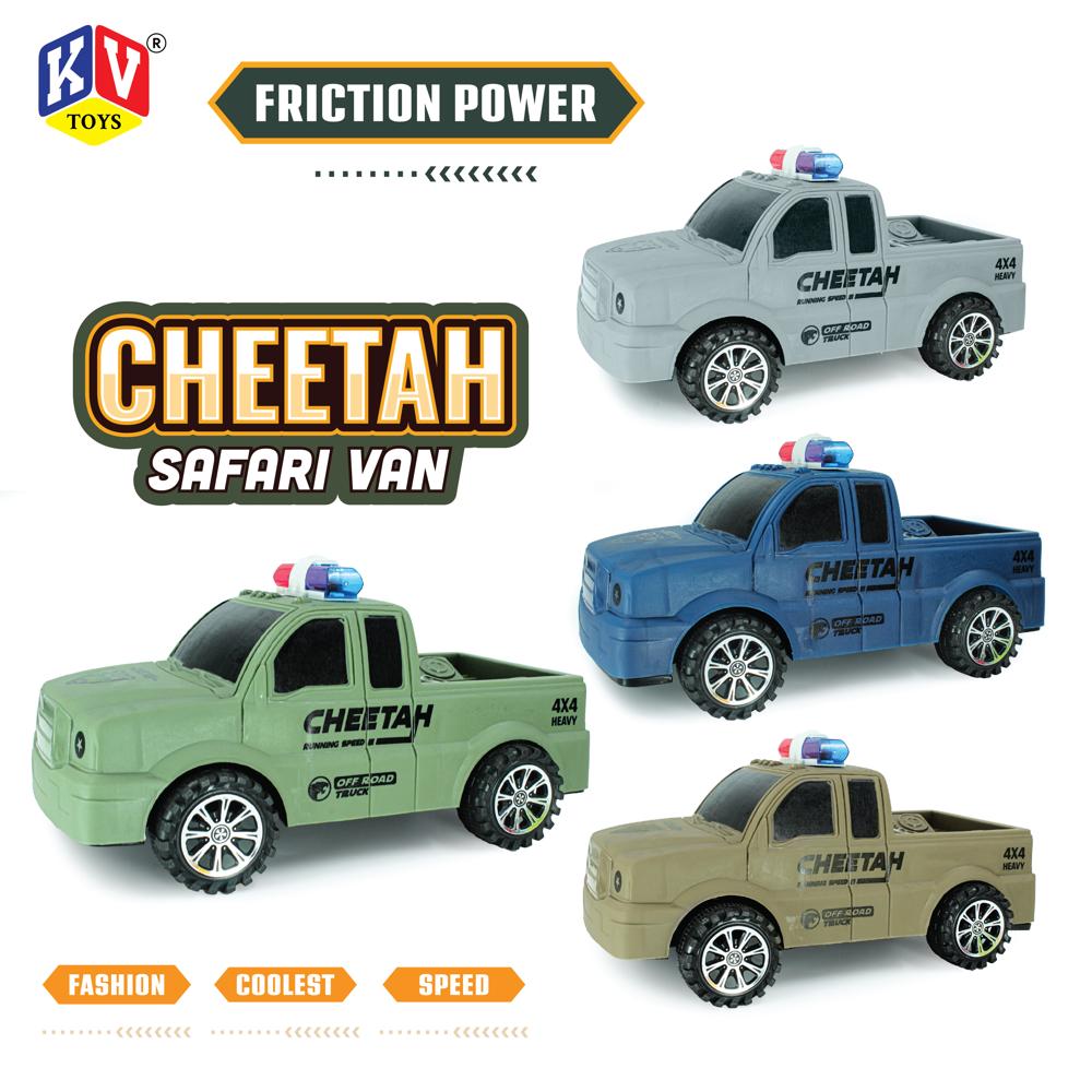 Cheetah Friction Powered Safari Van - Available in 4 Colors (624)