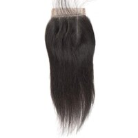 4x4 Lace Closure Human Hair Straight Wave 3 Part Closure with Baby Hair