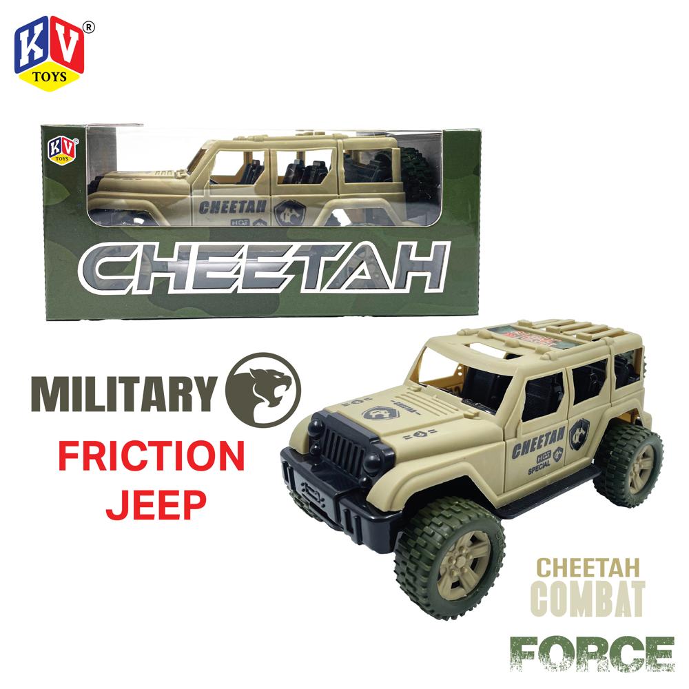 Cheetah Friction Powered Military Jeep - Available in 2 Colors (650)