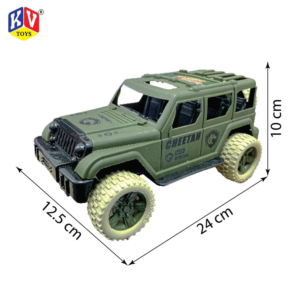 Cheetah Friction Powered Military Jeep - Available in 2 Colors (650)