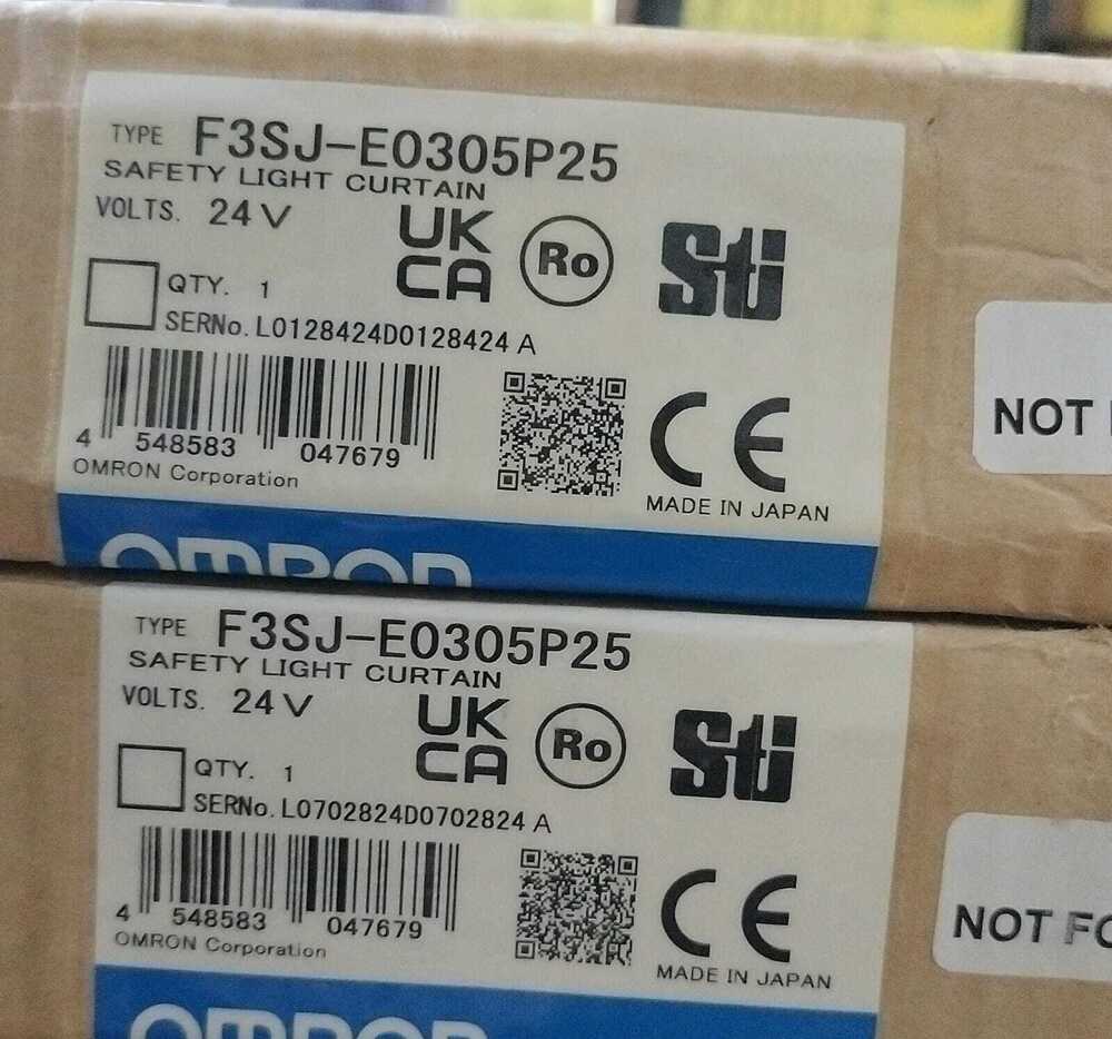 OMRON SAFETY LIGHT CURTAIN, F3SJ-E0305P25