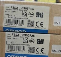 Omron Safety Light Curtain, F3sj-e0305p25,f3sj-b0945p25,f3sj-e0185p25 - Color: Yellow/black