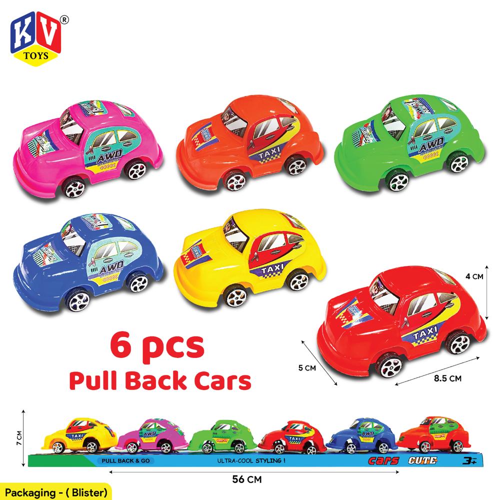 6 PCS pull back Car set (186-6)