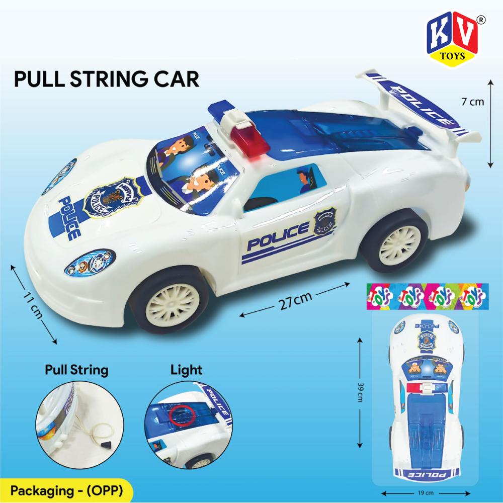 Pull String Police Car - BOPP Packaging (667-11)