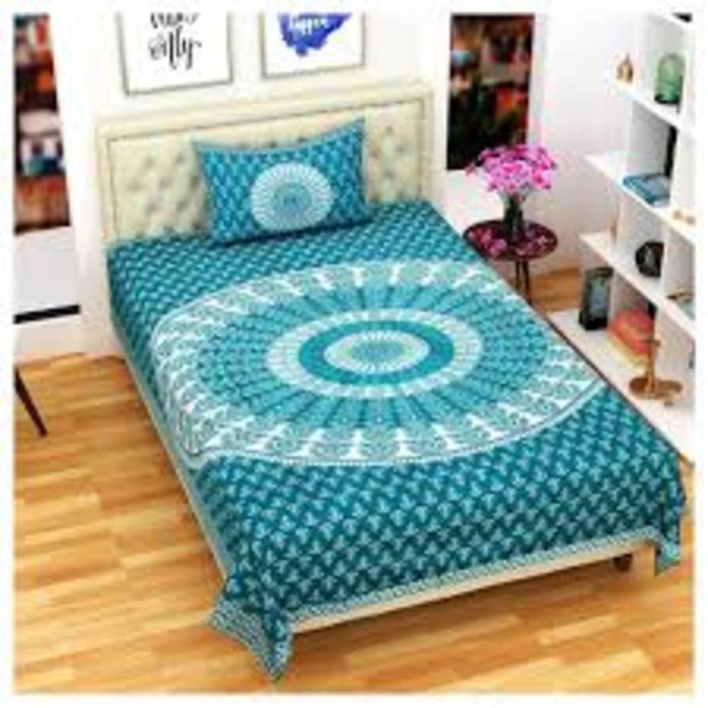 Cotton Single Bedsheet - Color: Assorted Print