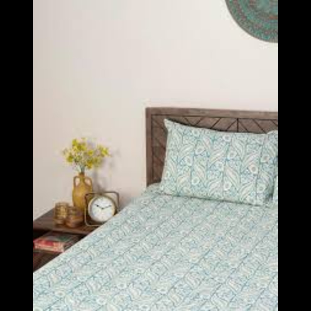 Cotton Single Bedsheet - Color: Assorted Print