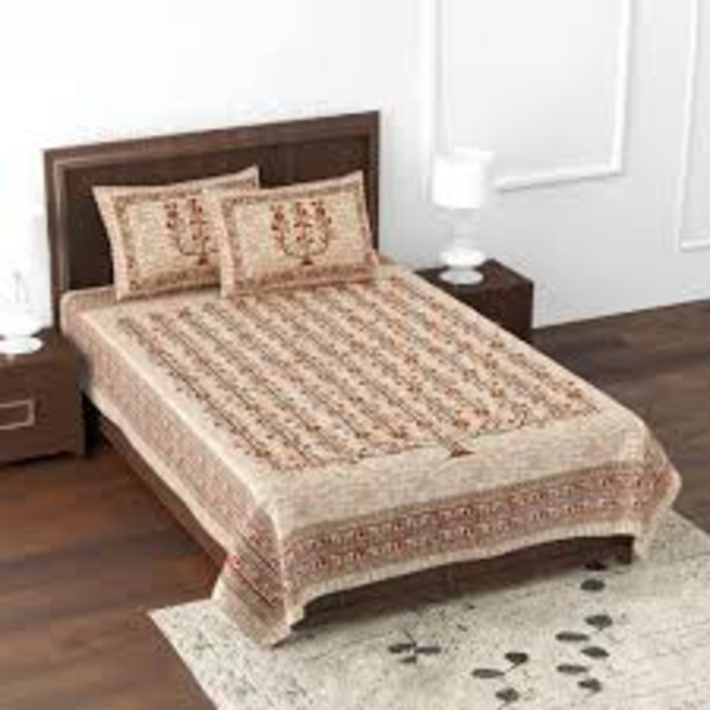 Cotton Single Bedsheet - Color: Assorted Print