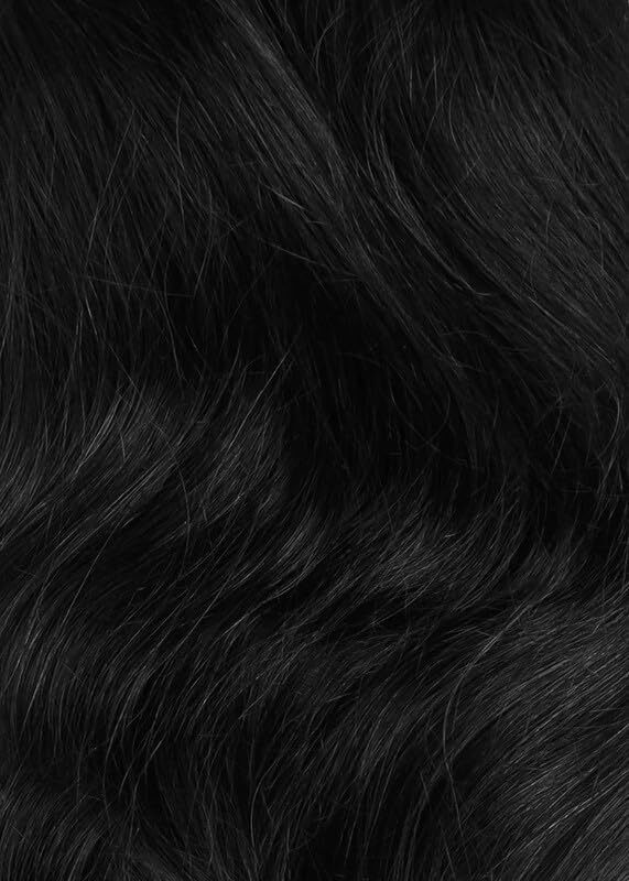 Real Human Hair Extensions 1 Pcs Instant Volume And Thickness Straight (24 Inch, Natural Black), 100 Gram