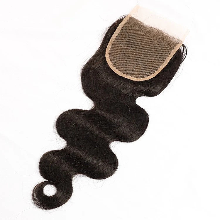 Body Wave Lace Closure Virgin Human Hair 4x4 Unprocessed Lace Closure Pre Plucked with Baby Hair Transparent Lace