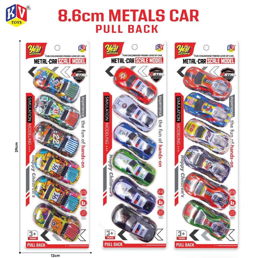 8.6 METAL CAR 6 PCS SET (1107)