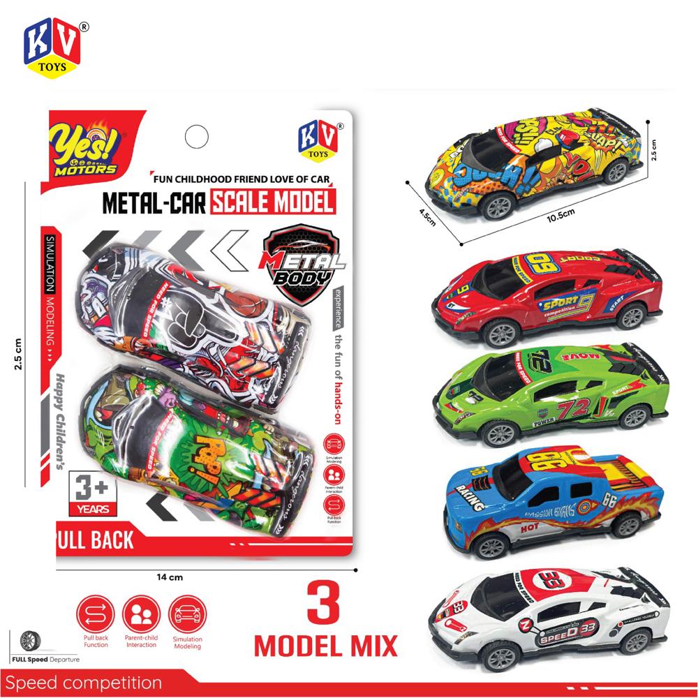 10.5 METAL CAR 2 PCS SET (1108)