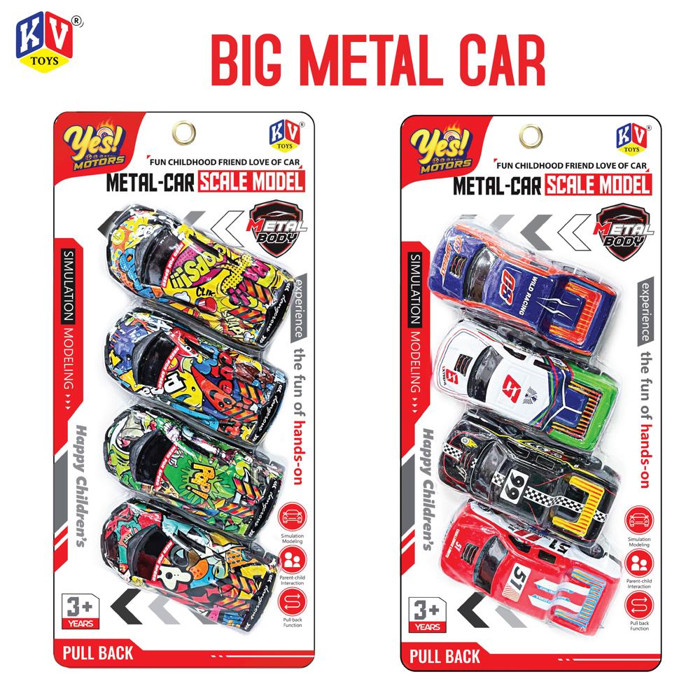 10.5 METAL CAR 4 PCS SET (1109)