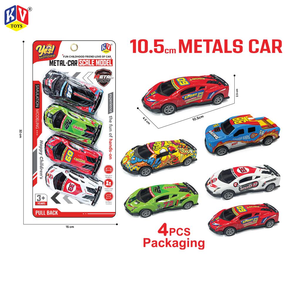 10.5 METAL CAR 4 PCS SET (1109)