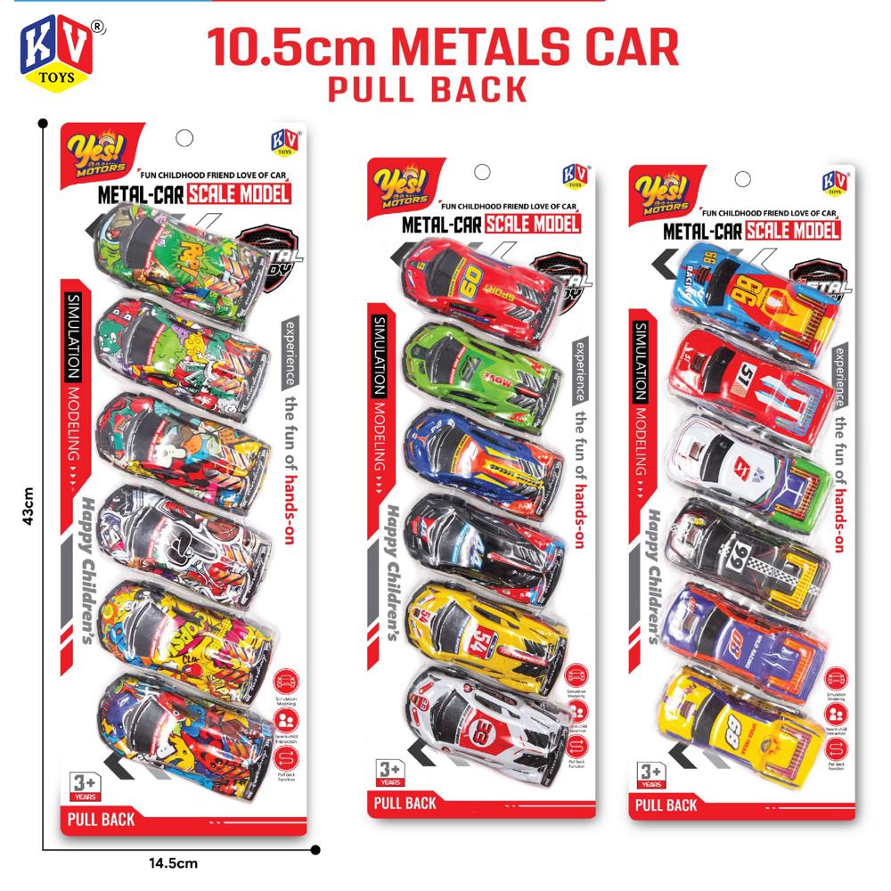 10.5 METAL CAR 6 PCS SET (1111)