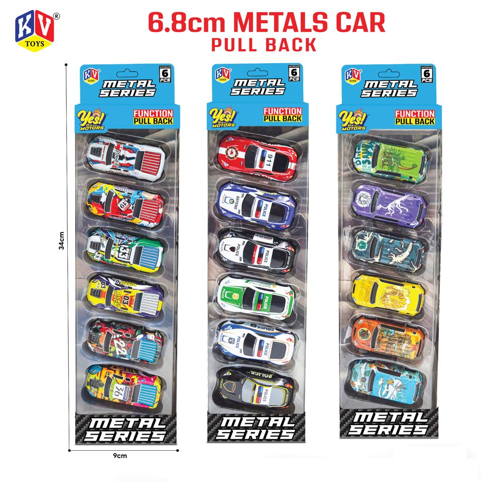 6.8 METAL CAR 6 PCS SET (1114)