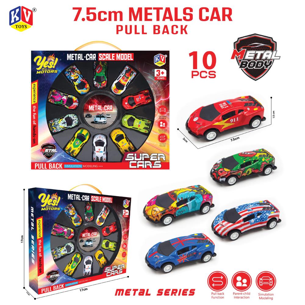 7.5 METAL CAR 10 PCS SET (1116)