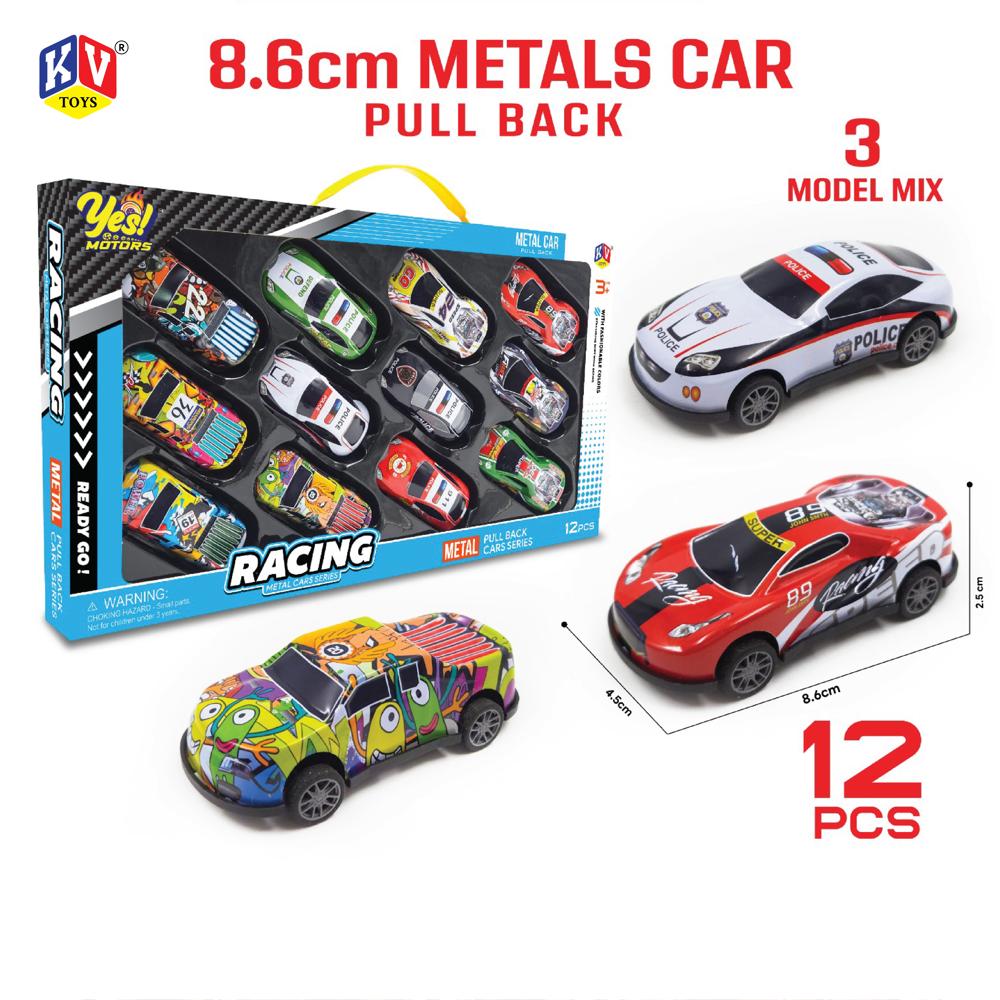 8.6 METAL CAR 12 PCS SET (1117)