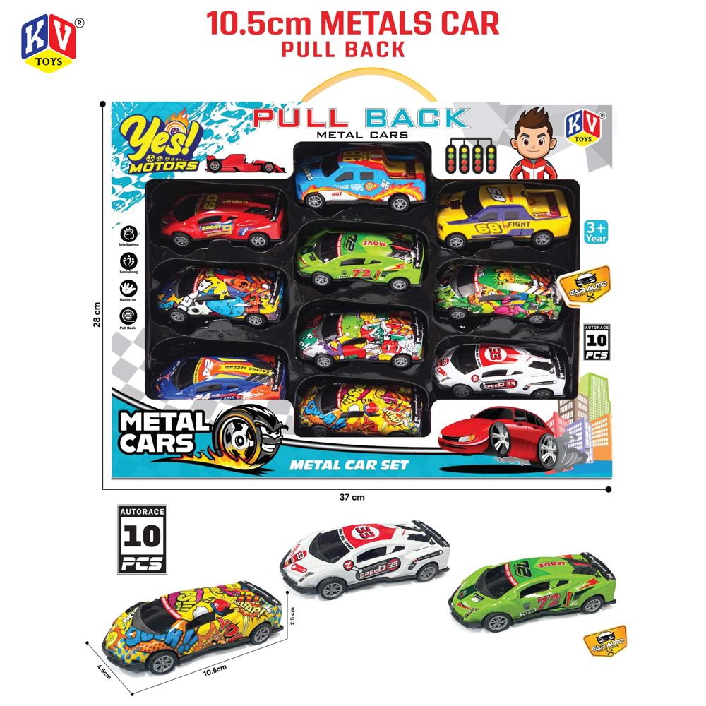 10.5 METAL CAR 10 PCS SET (1118)
