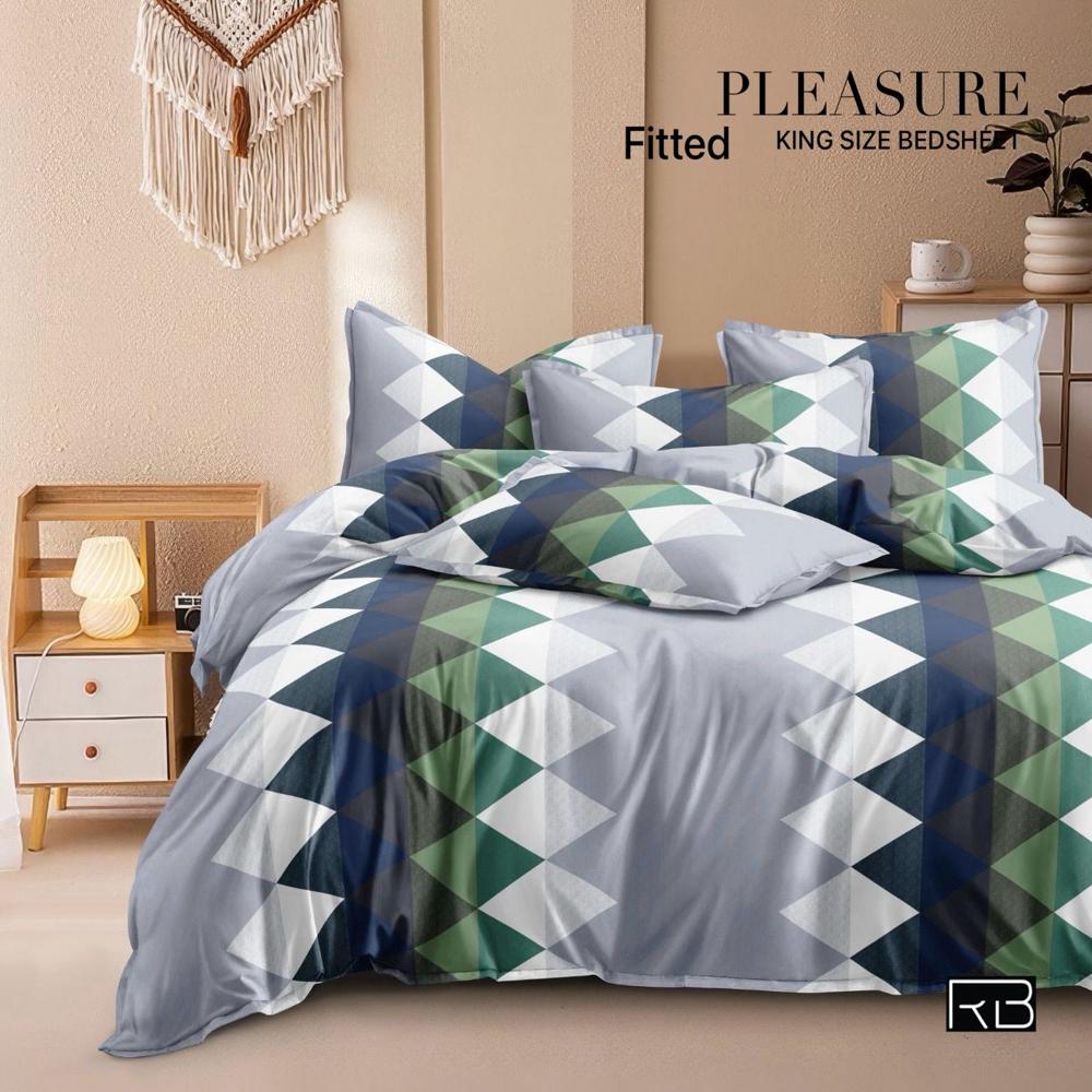 Fitted King Size Bedsheets - Color: As Per Requirement