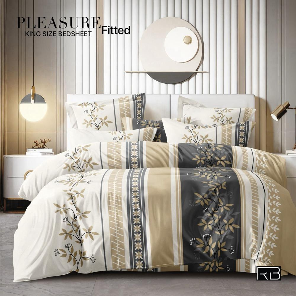 Fitted King Size Bedsheets - Color: As Per Requirement