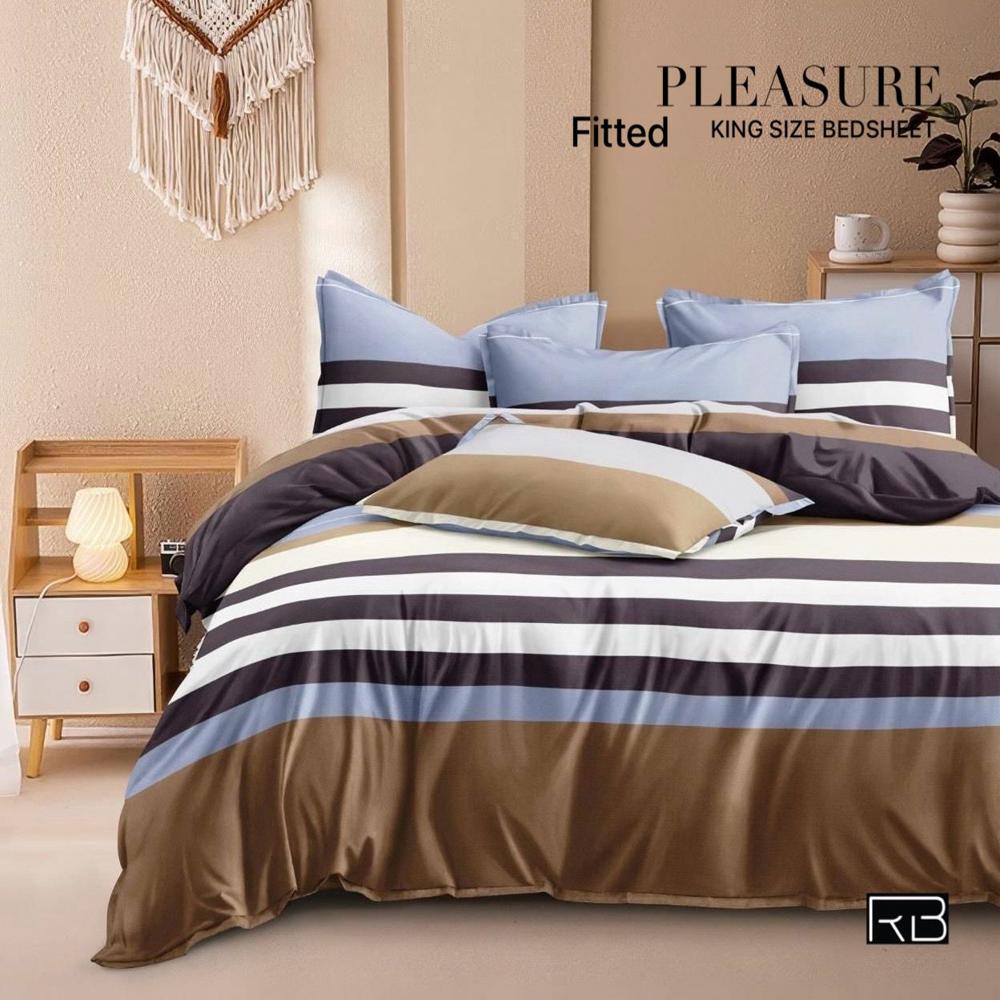 Fitted King Size Bedsheets - Color: As Per Requirement