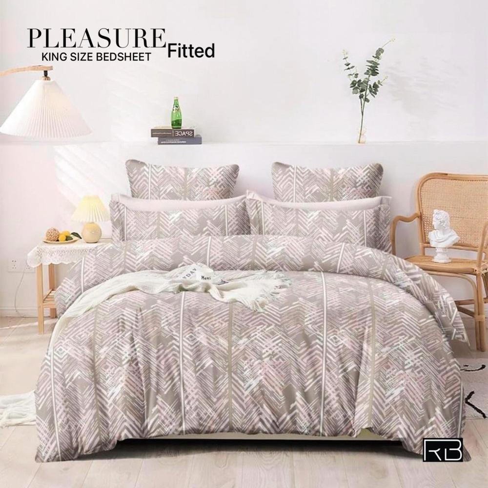 Fitted King Size Bedsheets - Color: As Per Requirement