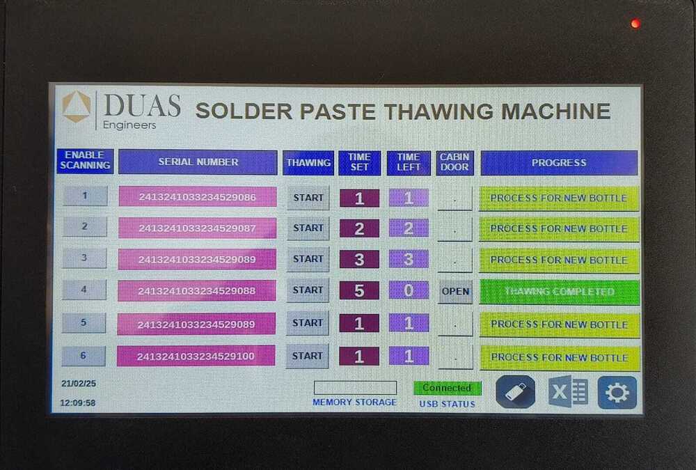 Solder Paste Thawing Machine- De - Capacity: 6 Bottles Pcs/hr