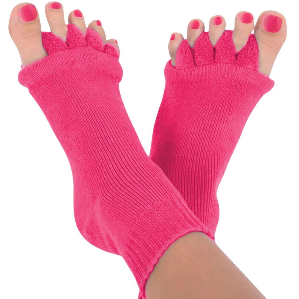 Foot Alignment Socks - Cotton & Bamboo Blend, Adult Size, Florescent Color | Breathable, Quick Dry, High Elasticity, Unisex Design