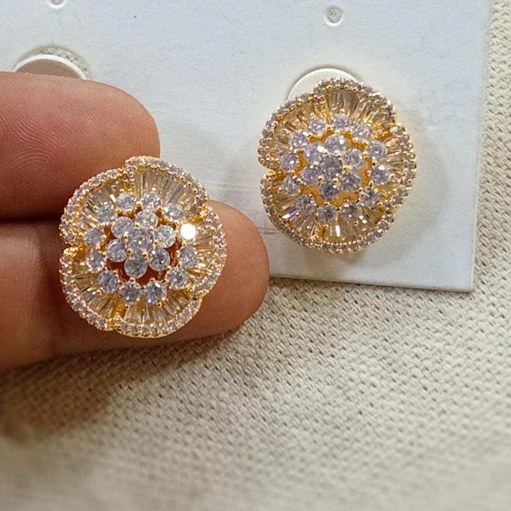 Costume Fashion Designer Stainless Steel Earrings - Stainless Steel, Free Size, Gold Color | Stud Earrings With Imitation Pearls For All Occasions